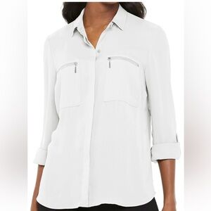 Women's Apt. 9® Roll-Tab Sleeve Blouse
